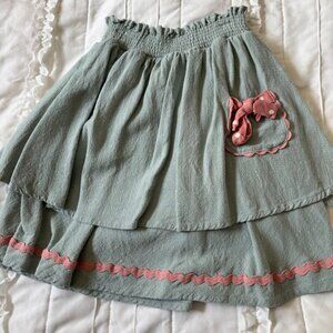 Matilda Jane Clothing Girls Size 10 EUC Around The Globe Skirt